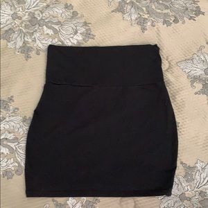 Black Stretchy Mini Skirt